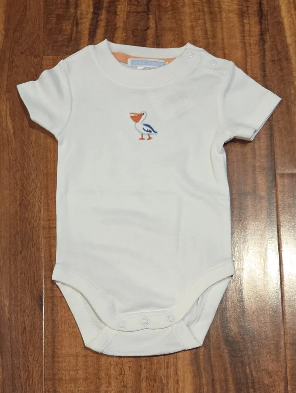 Janie and Jack NWT 0-3 Months Striped Shortall and Pelican Bodysuit